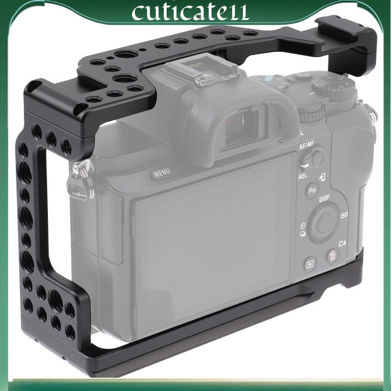 [cuticate11] กรงกล้องอลูมิเนียม Video Rig เคสทดแทนมืออาชีพสําหรับ A7M3 AR3/ A7II/ A7III/ A7S2/ A7R2