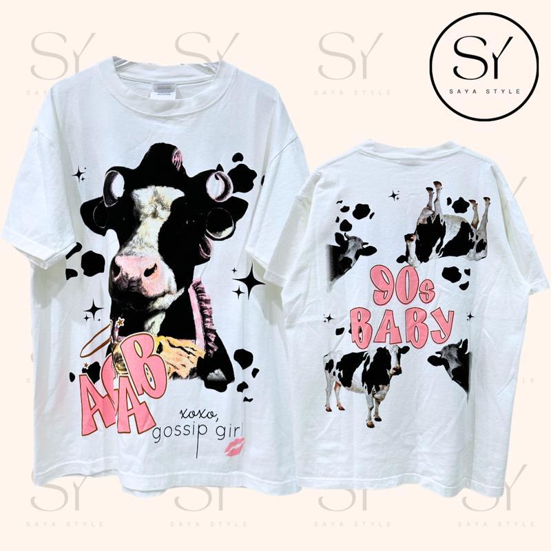 เสื้อยืดผ้าฟอก วัว - 90's Baby