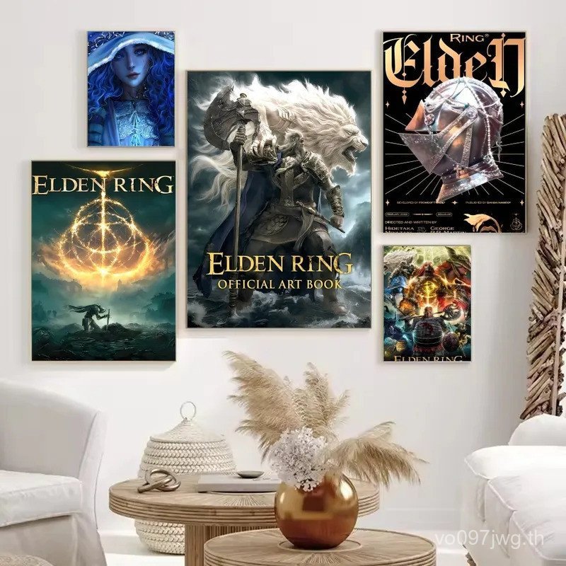 เกมยอดนิยม E-Elden R-Ring โปสเตอร์ Wall Art ตกแต่งบ้านตกแต่งห้องภาพวาดดิจิตอลห้องนั่งเล่นร้านอาหารห้
