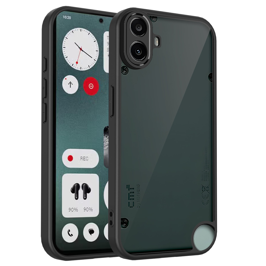 สําหรับ Nothing CMF Phone 1 กรณีกึ่งโปร่งใส Hard Back Soft TPU Edge Silky-Matte กันกระแทก Slim บางฝา