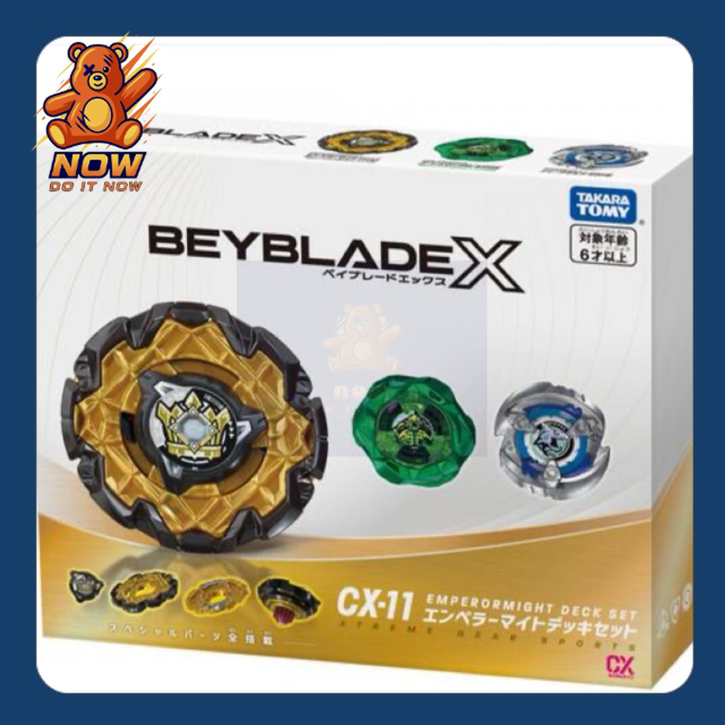 พร้อมส่ง TAKARA TOMY แท้100% Beyblade X CX-11 EmperorMight Deck Set