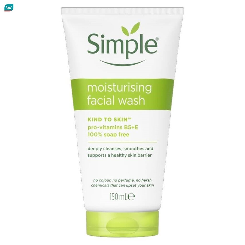 Simple ซิมเพิล คายด์ ทู สกิน มอยส์เจอร์ไรซิ่ง เฟส วอช 150 มล. โฟมล้างหน้า