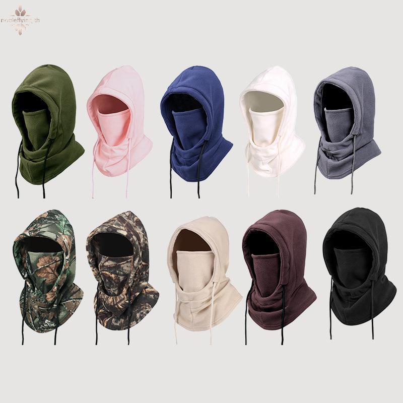 Nf 1 ชิ้นฤดูหนาวหน้ากากคออุ่น Hooded Warm ขนแกะ Balaclava สําหรับผู้ชายผู้หญิง Windproof ฝาครอบความร