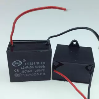 SiamTool คาปาซิเตอร์ พัดลม​ มีสายไฟ ตัวเก็บประจุ Capacitor คอนเดนเซอร์พัดลม CBB61 1.5uF/1.8/2.0/3.5uF อะไหล่พัดลม