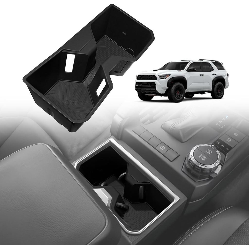 Muslogy Center Console Cup Holder Inserts Compatible with 2025 2026 Toyota 4Runner Accessories Middl
