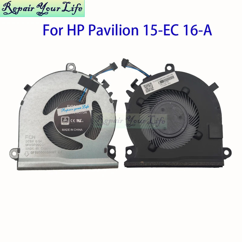 พัดลมระบายความร้อน CPU โน้ตบุ๊คสําหรับ HP Pavilion Gaming 15-EC 15T-EC 15Z-EC 16A 16T-A TPN-Q284 Q22