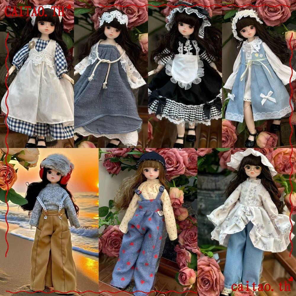 CITAO BJD อุปกรณ์เสริม, เปลี่ยนเสื้อผ้าตุ๊กตา BJD DIY, หวาน 1/6 BJD 30 ซม.ตุ๊กตาทํามือตุ๊กตาผ้าฝ้ายโดยรวม