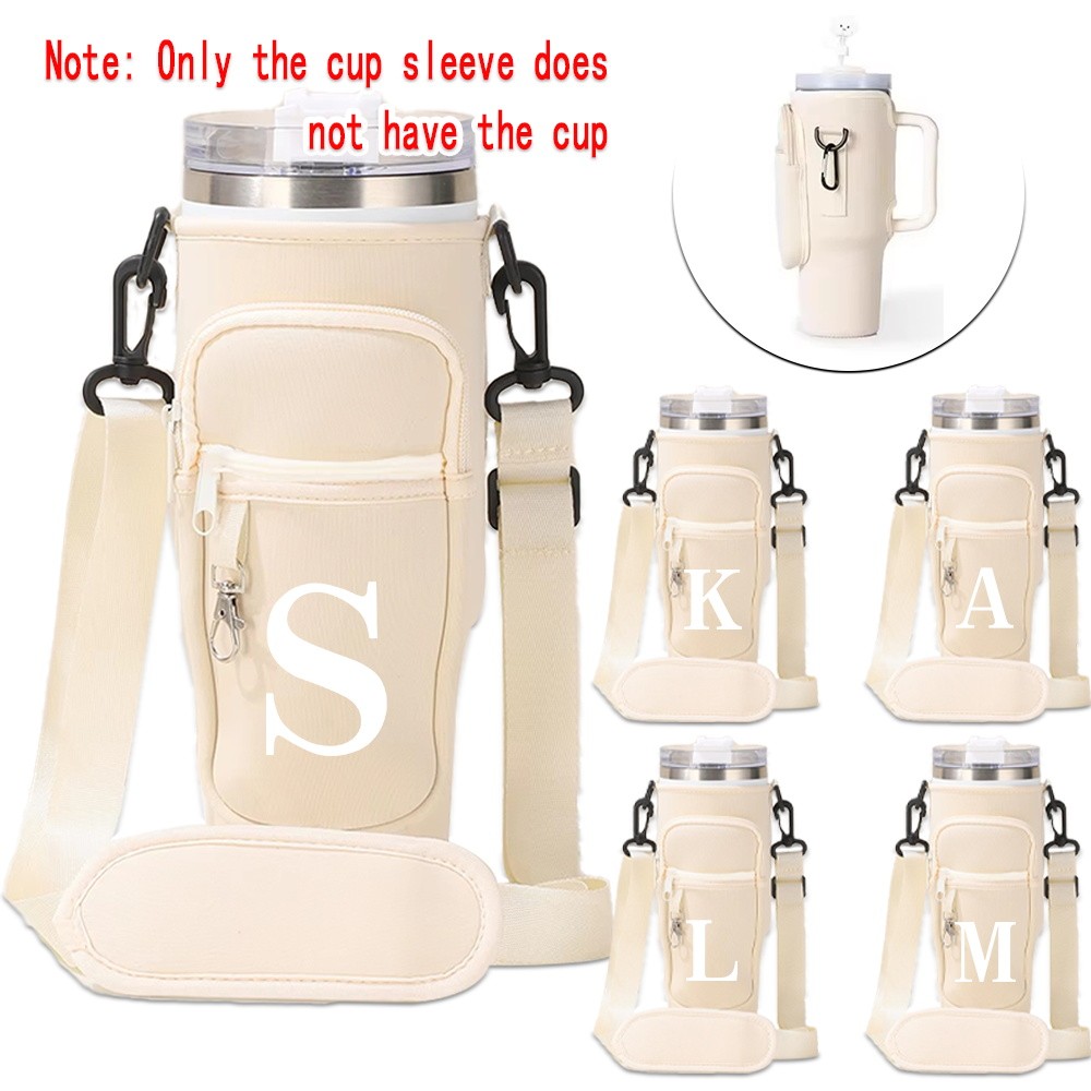 ใหม่ proof Outdo Ptable Cup Pouch Slip-proof New school office tumbler arm Tumbler crossbody bag ขวด