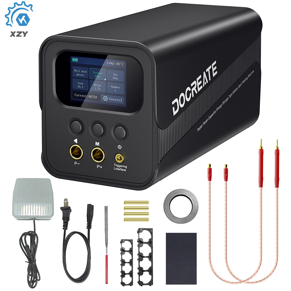 SK-10P จอแสดงผลสี Super Farad Capacitor 18650 แบตเตอรี่ลิเธียม DIY แผ่นนิกเกิลจุดเครื่องเชื่อม