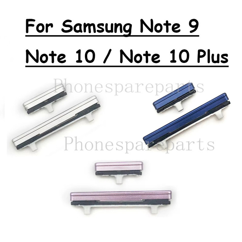 เปลี่ยนปุ่มเปิดปิดด้านข้าง + ปุ่มปรับระดับเสียงลงด้านข้างสําหรับ Samsung Note 9 10 Plus Volume Key Part