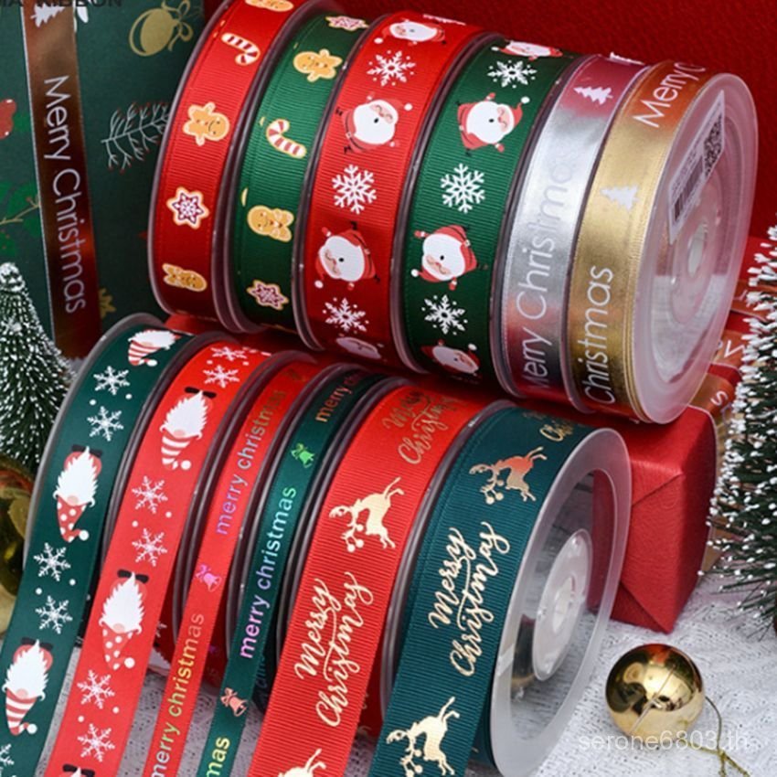 2021 หลากหลายคริสต์มาสริบบิ้นตัวอักษรภาษาอังกฤษคริสต์มาสริบริบบิ้น Yao Ming ริบบิ้นคริสต์มาส DSHP