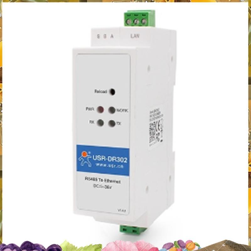 -DR302 Din Rail Serial RS485 to Ethernet IP Server Module Ethernet Converter Modbus RTU to Modbus Un
