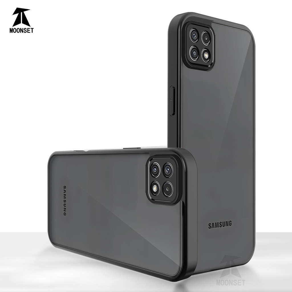 สําหรับ Samsung Galaxy A22 5G / A22s 5G กรณีโปร่งแสง Hard กลับ Skin-Feel Soft TPU กรอบกันกระแทก Slim บางฝาครอบ