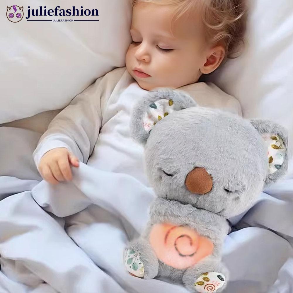 JULIEFASHION น่ารัก Soothing Koala Bear Sleep ของเล่นเด็กเด็ก Calming ความวิตกกังวลบรรเทา Breathing 