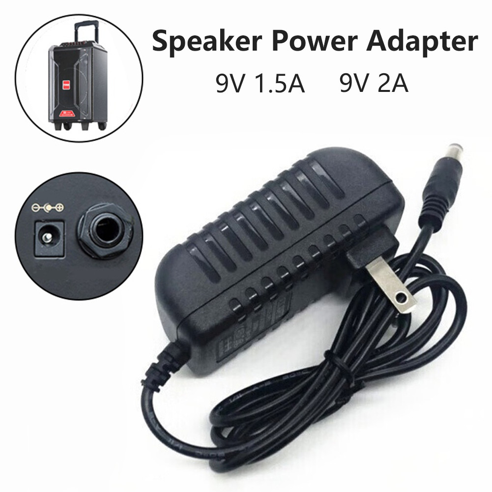 อะแดปเตอร์ไฟ DC 9V 1.5A 2A อะไหล่ลำโพง ใช้งานทนทาน พกพาสะดวก