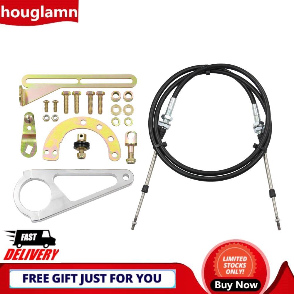 Houglamn Acouto 2 นิ้วคอลัมน์สาย Shift Linkage Kit สำหรับ TH350 TH400 700R4 TH200 2004R 4L60 4L80E เ
