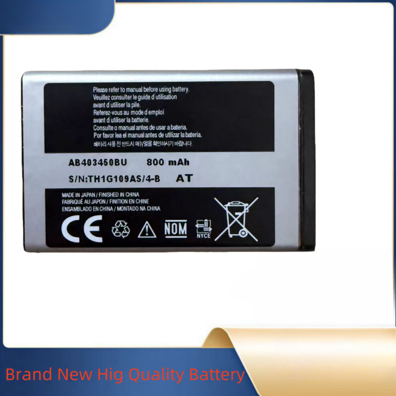 AB403450BU 800mAh Battery For Samsung E2558 E590 E598 D610 F679 M3510 M609 S3500C mobile phone batte