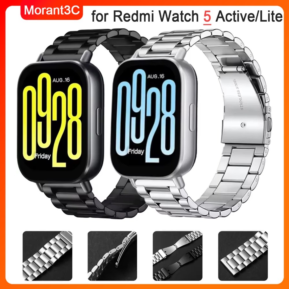 22 มม.สแตนเลสสตีลสําหรับ Redmi นาฬิกา 5 Active/5 Lite สร้อยข้อมือธุรกิจโลหะสําหรับ Xiaomi นาฬิกา S5/S4 47 มม./S3/S2/S1 pro สายรัดข้อมือ ราคา ถูกที่สุด ดีลบีเคเค