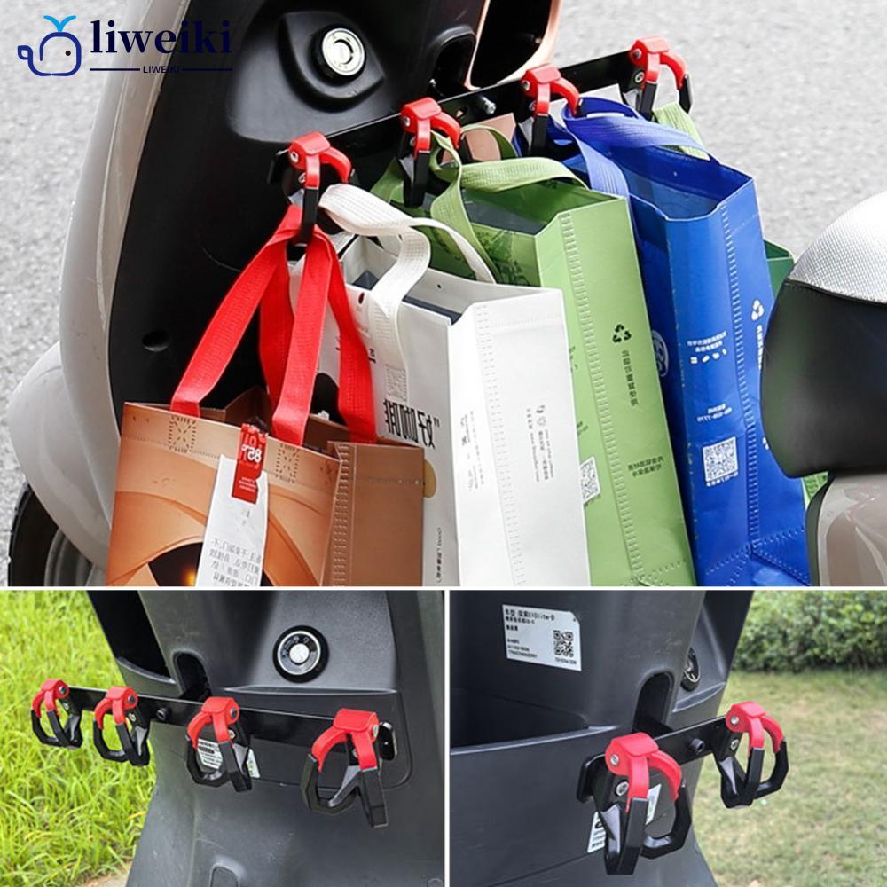 LIWEKI Universal ร่มผู้ถือสําหรับ E-bike Double & สี่ตะขอบาร์แนวนอนพร้อมการออกแบบกันลื่นแขวนอุปกรณ์เ