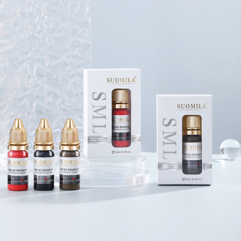 10ml SOOMIMA เยอรมัน Plant Tattoo เย็บปักถักร้อยสีกึ่งถาวร Eyebrow Eyeliner Bleach Lip Lines Eyebrow