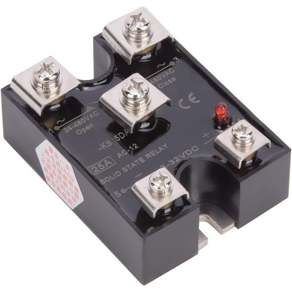Hilitand Solid State Relay 25A เฟสเดียว 1NO1NC Solid State Relay DC ควบคุม AC Solid State Relay 58 x