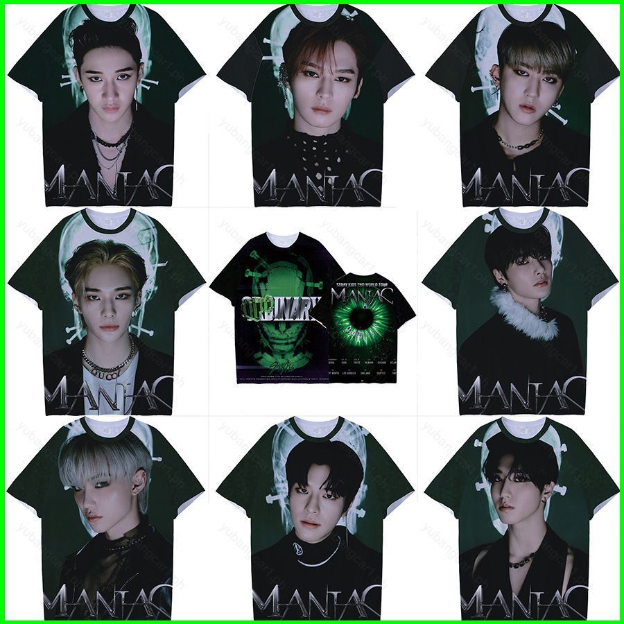 เสื้อวง Stray Kids comeback collection ODINARY รอบคอดีสำหรับผู้หญิงและผู้ชาย เหมาะสำหรับฤดูร้อนและสไ
