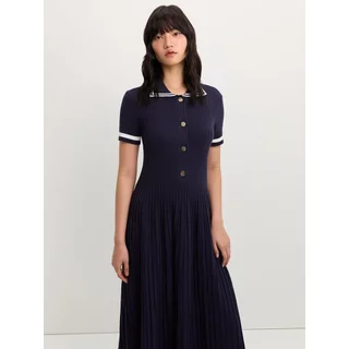 [Pomelo] เดรสคอปกโปโลกระโปรงพลีท / Pleated Polo Dress