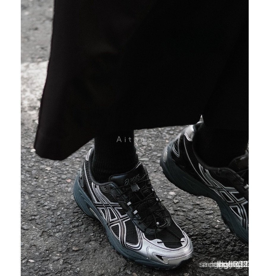 โปรโมชั่นจํากัดเวลา Aitana Gel-Kahana TR V4 รองเท้าผ้าใบสีดําสีเงินผู้ชายผู้หญิง