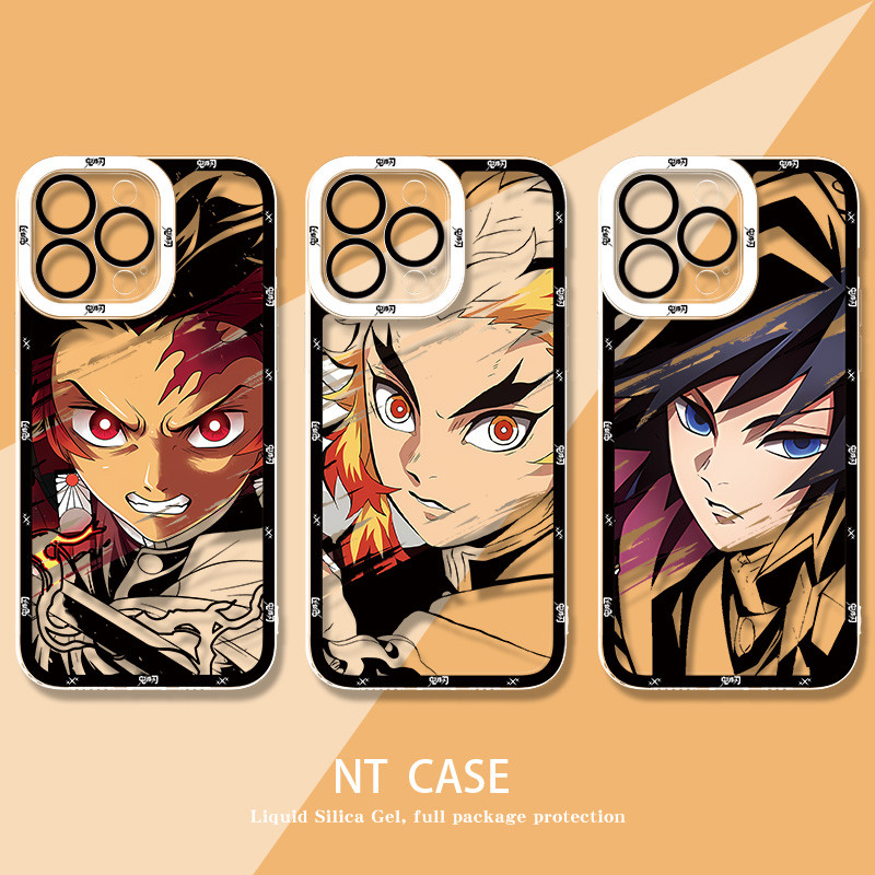 Demon Slayer Apple 16 เคสโทรศัพท์ iphone15promax เหมาะสําหรับ 14 Purgatory Kyojuro 11 Tomioka Giyuu 
