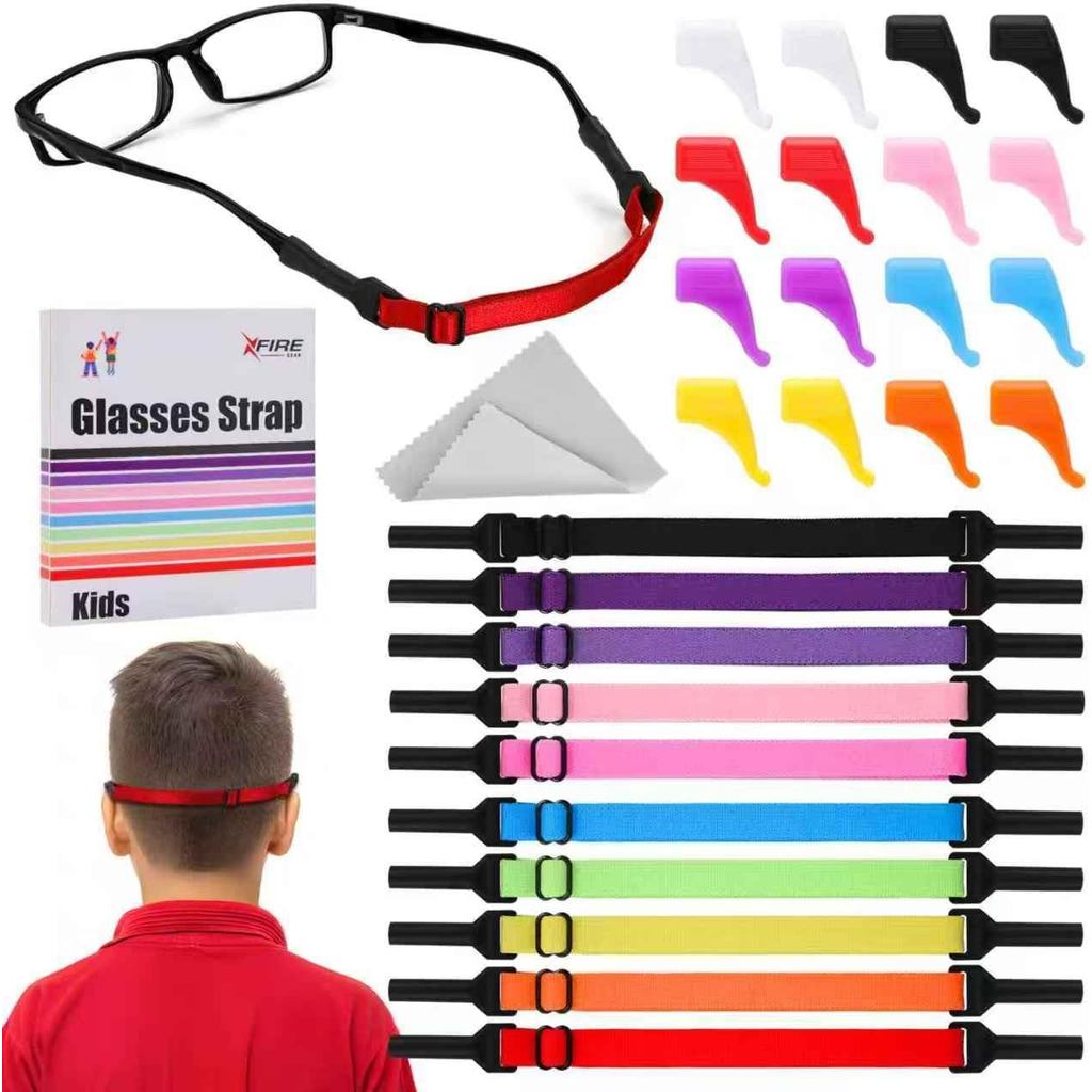สายรัดแว่นตาเด็ก - 10 Psc ปรับแว่นตา Retainer 10 คู่ที่เกี่ยวหู, ไม่มีที่วางแว่นตาหางรอบคอ, แว่นกันแ