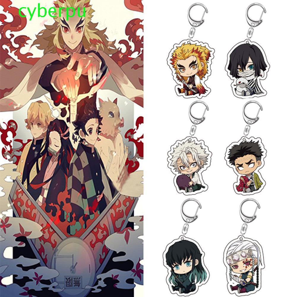CYBERPULSE อะคริลิคพวงกุญแจของขวัญ Kamado Tanjirou Tomioka Giyuu ผู้หญิงการ์ตูน