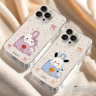 เคส Oppo A15 A17 A16K A53 A18 A16 A38 A7 A3s A53 A54s A54 A76 A55 A11 A58 A57 A9 Reno 10 โบว์หวานเฮลโหลคิตตี้โปชาคโกปกใส