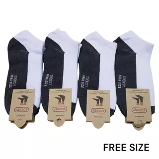 ถุงเท้าข้อสั้น เนื้อผ้าดีใส่สบาย ขนาดfree size ใส่ได้ทั้งผู้หญิงกับผู้ชาย แพ็คละ 12คู่