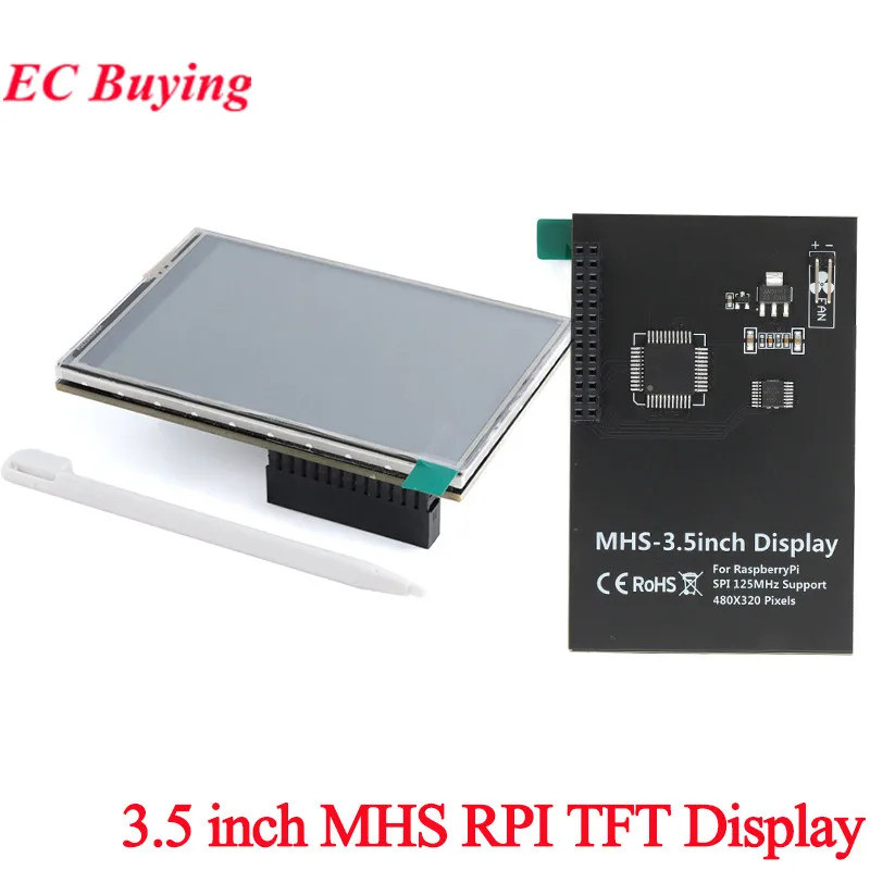 3.5 "MHS RPI LCD สี TFT หน้าจอสัมผัสโมดูลจอแสดงผล 3.5 นิ้ว 320*480 ILI9486 320x480 SPI ใช้งานร่วมกับ