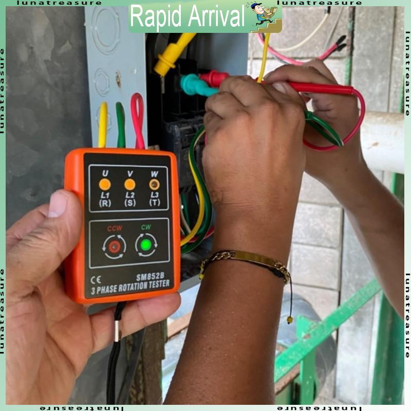 Lun เครื่องทดสอบการหมุนเฟส SM852B ที่มีประสิทธิภาพพร้อมการผลิตจอแสดงผล LED ตรวจจับการหมุนสําหรับอุปก