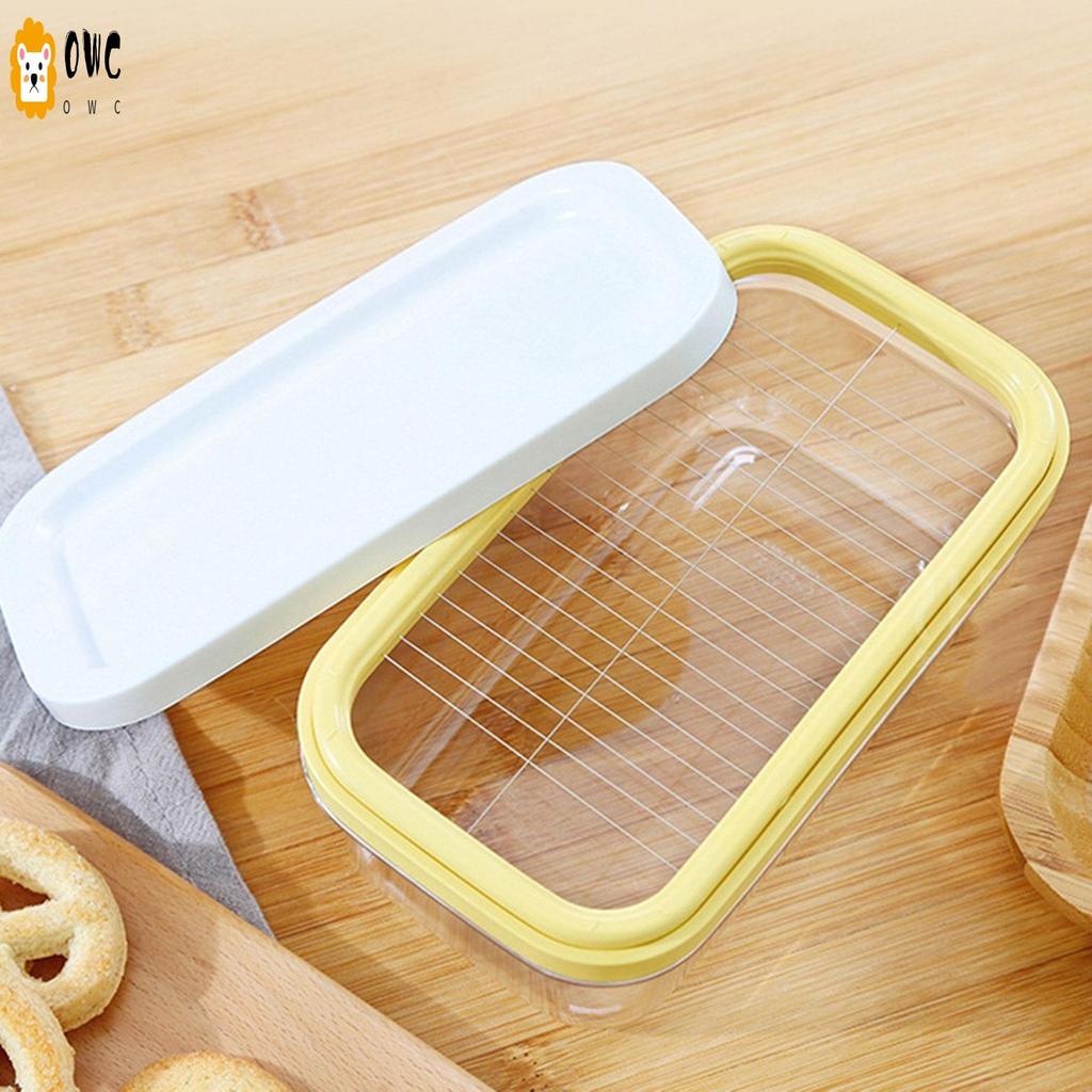 2 in 1 เครื่องตัดเนย Saver Keeper Case Butter Container Storage พร้อมฝาปิดสําหรับตัดและจัดเก็บ Butter Cheese