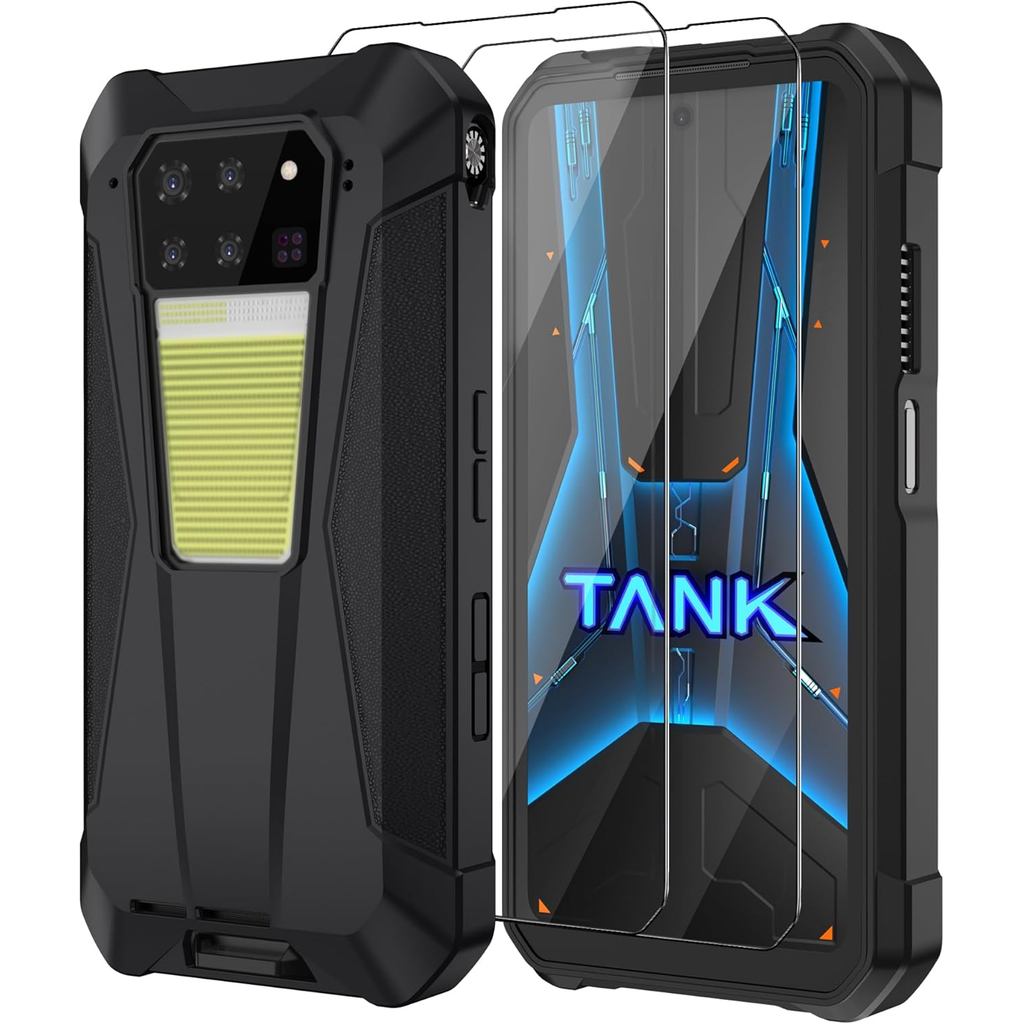 8849 Tank 3 Pro Phone Case, Anti-Slip Soft Silicone Protective Case Cover Black, Shockproof Durable 