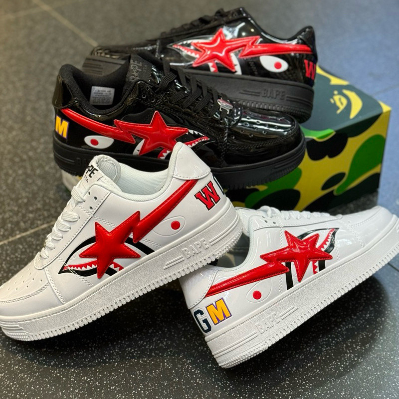 BapeSta Shark Colorway สําหรับผู้ชาย โดย Xian Kicks 6TIB O5SR 3EEC