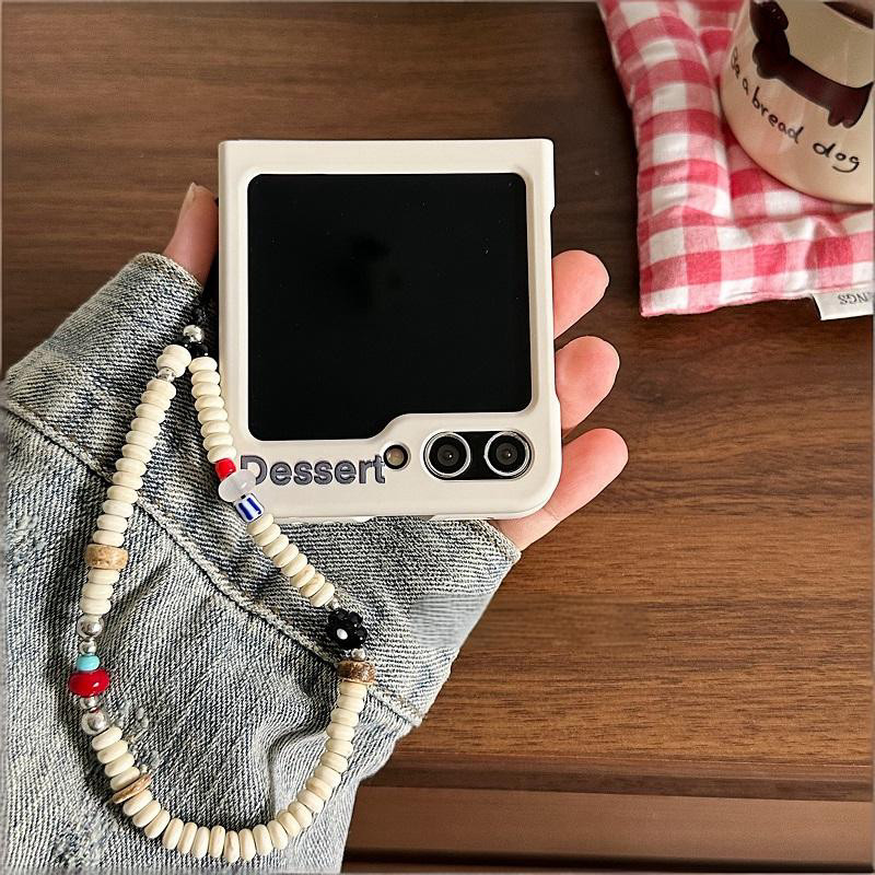 Ready ใหม่สําหรับ Samsung Galaxy Z Flip 6 เคสโทรศัพท์ Flip7 Polka Dot Coffee เคสโทรศัพท์ Flip5 Matte