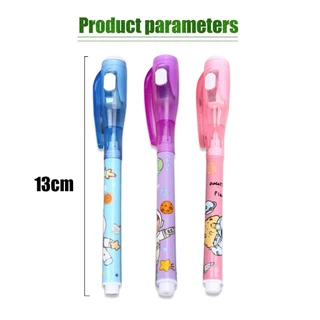 เก็บปลายทาง！3ชิ้น ปากกา​ล่องหน UV เรืองแสง ปากกายูวี blacklight ของเล่น​สำหรับเด็ก นักเรียน