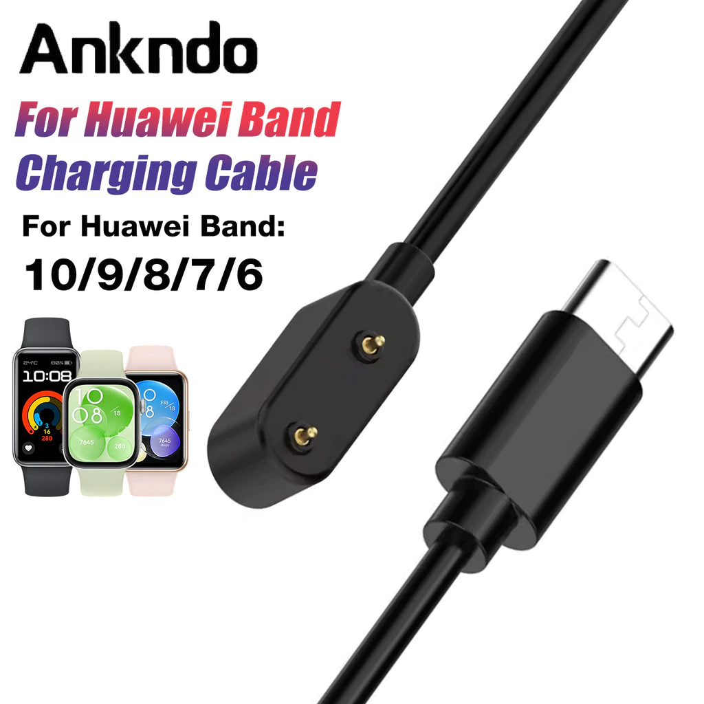 Ankndo USB Type-C Charger สําหรับ Huawei Band 10 9 8 7 6 Fit 2/3 นาฬิกาสายชาร์จ Charger Stand