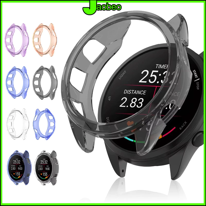 กรณี TPU โปร่งใส for Garmin Forerunner 165/Forerunner 165 Music ป้องกัน Gores เชลล์ป้องกันหน้าจออ่อนกรอบฝากกันชน