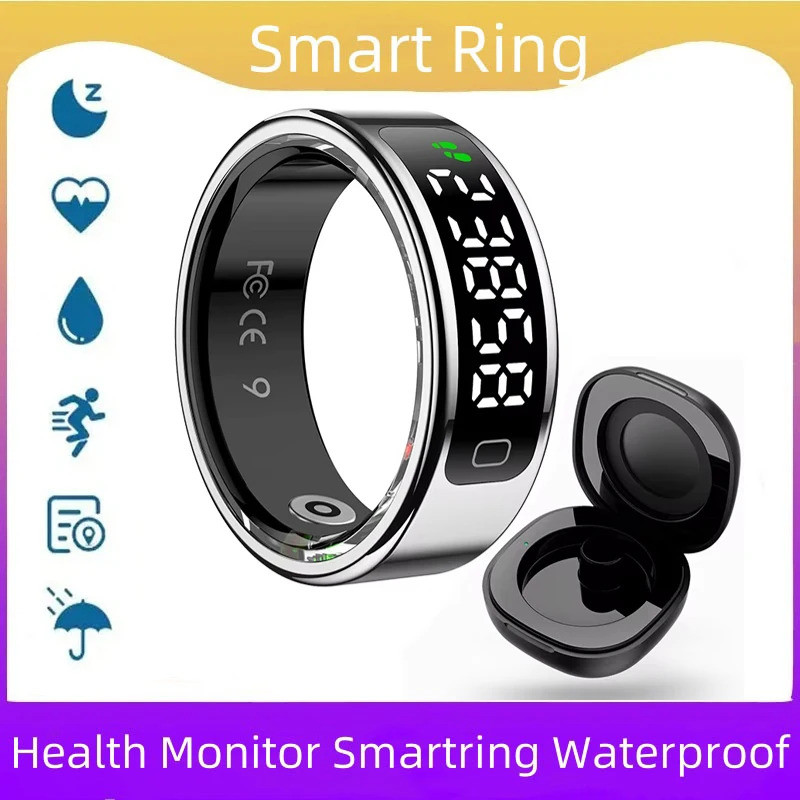 R11C สมาร์ทแหวนผู้ชายผู้หญิงจอแสดงผล Gesture Swip วิดีโอ Smartring กันน้ํา Heart Rate Sleep Monitor 