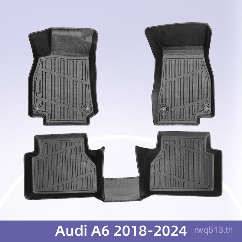 เหมาะสําหรับ TPE ยุโรปเสื่อเท้า A6Audi All-Weather 3D การใช้พรมปูพื้นรถยนต์ 2018-2024 วัสดุ S44N