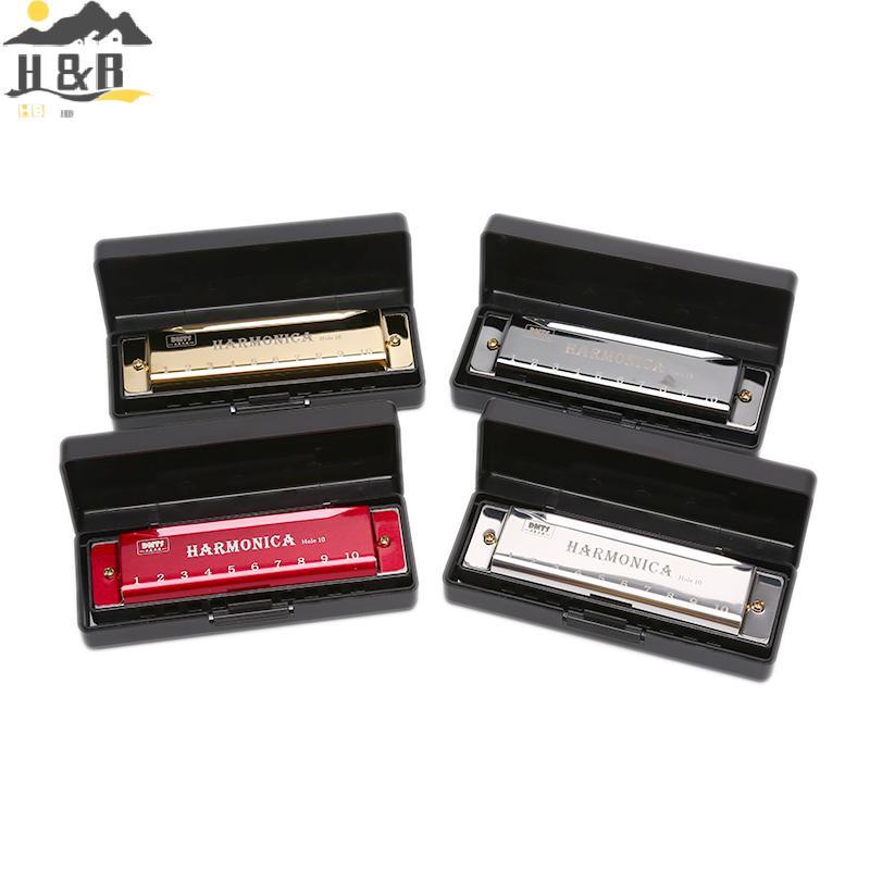 H&B Nov 10 Hole Harmonica Mouth Organ Puzzle เครื่องดนตรีเริ่มต้นการสอน {th}