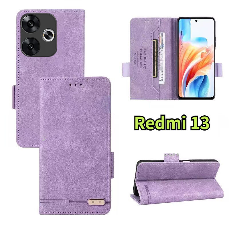 Redmi 13 หมายเหตุ 13R 4G 5G 2024 เคสโทรศัพท์พลิกหรูหราหนังสําหรับ Redmi13 Redmi Note13R 13 R Poco M6