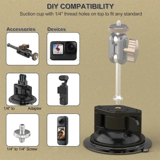 EZR ซิลิโคนดูดถ้วยฐาน Featuring 1 4 นิ้วสกรู Mount สําหรับ Adhesion ที่แข็งแกร่ง
