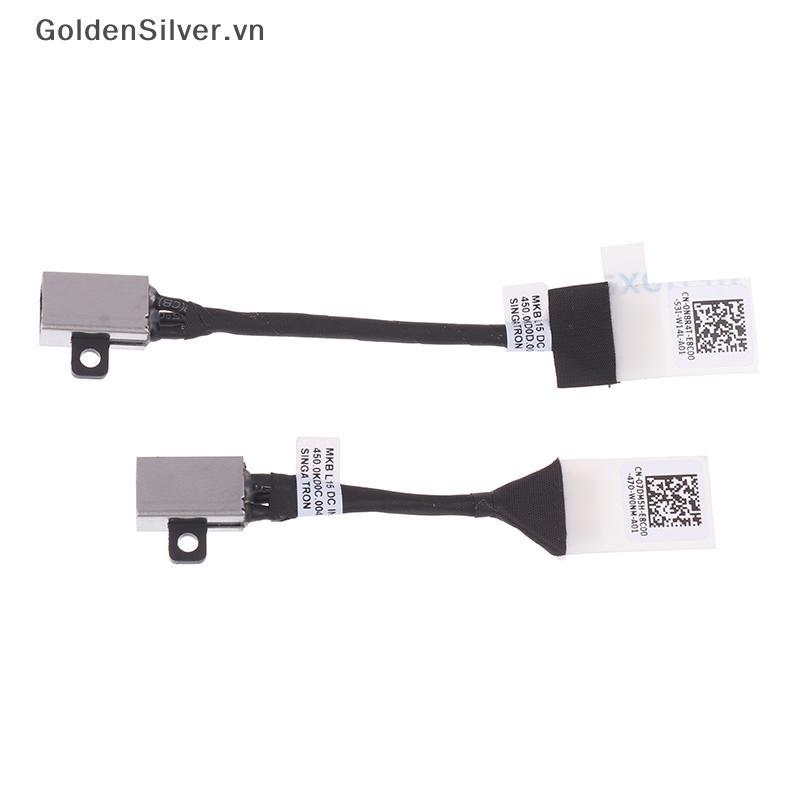 GoldenSilver แล็ปท็อป DC Power Jack Socket สําหรับ Latitude 3410 3510 7DM5H 07DM5H แล็ปท็อปชาร์จ Fle
