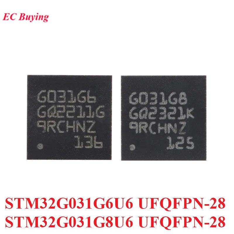 5 ชิ้น/1 ชิ้น STM32G031G6U6 STM32G031G8U6 UFQFPN-28 STM32G031 STM32 G031G6U6 ARM Cortex-M0+ ชิปไมโคร