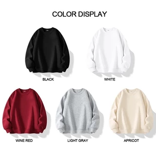 Sweatshirts ใหม่ Basic คอกลม เสื้อแขนยาว ใส่สบาย นุ่ม มี 5 สี สไตล์ลำลอง(ส่งเร็ว จัดส่งจากไทย)